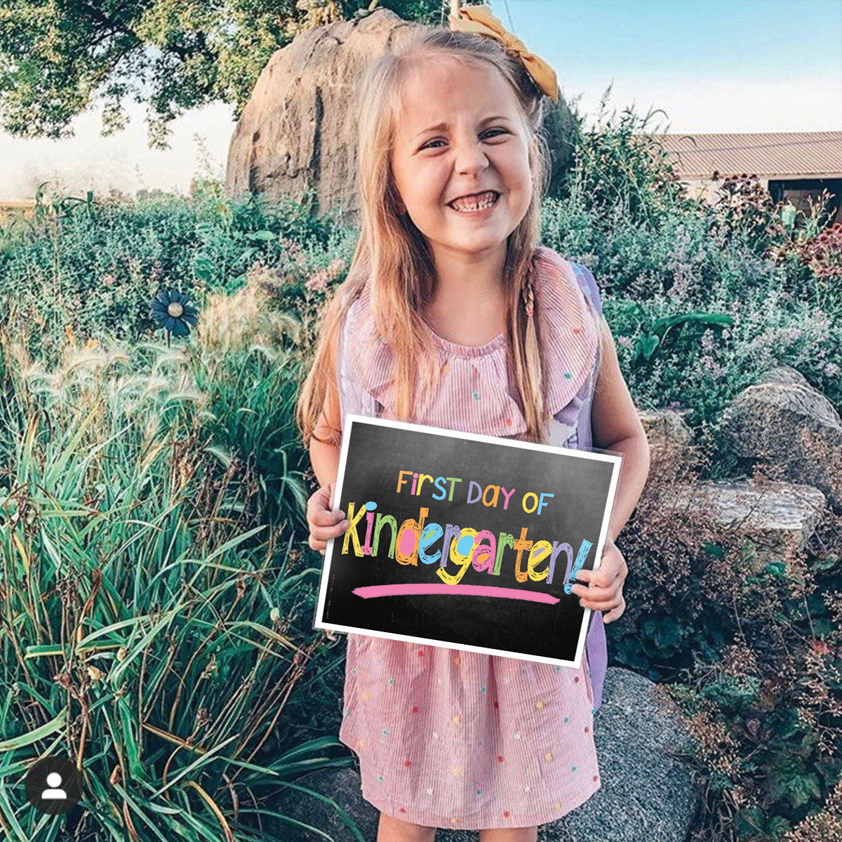 First & Last Day of School Signs Pastel Chalk