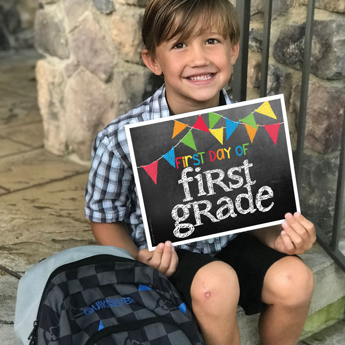 First & Last Day of School Signs Primary Flags