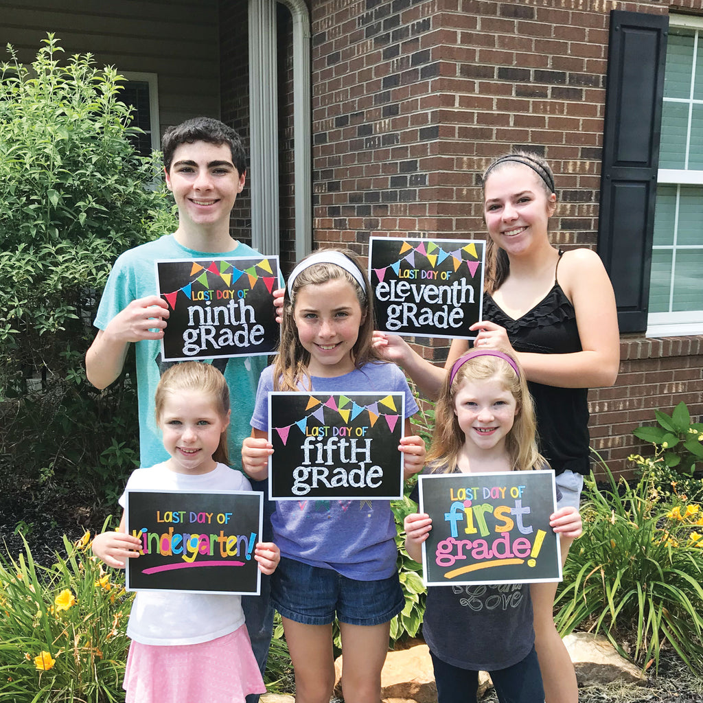 First & Last Day of School Signs Primary Flags