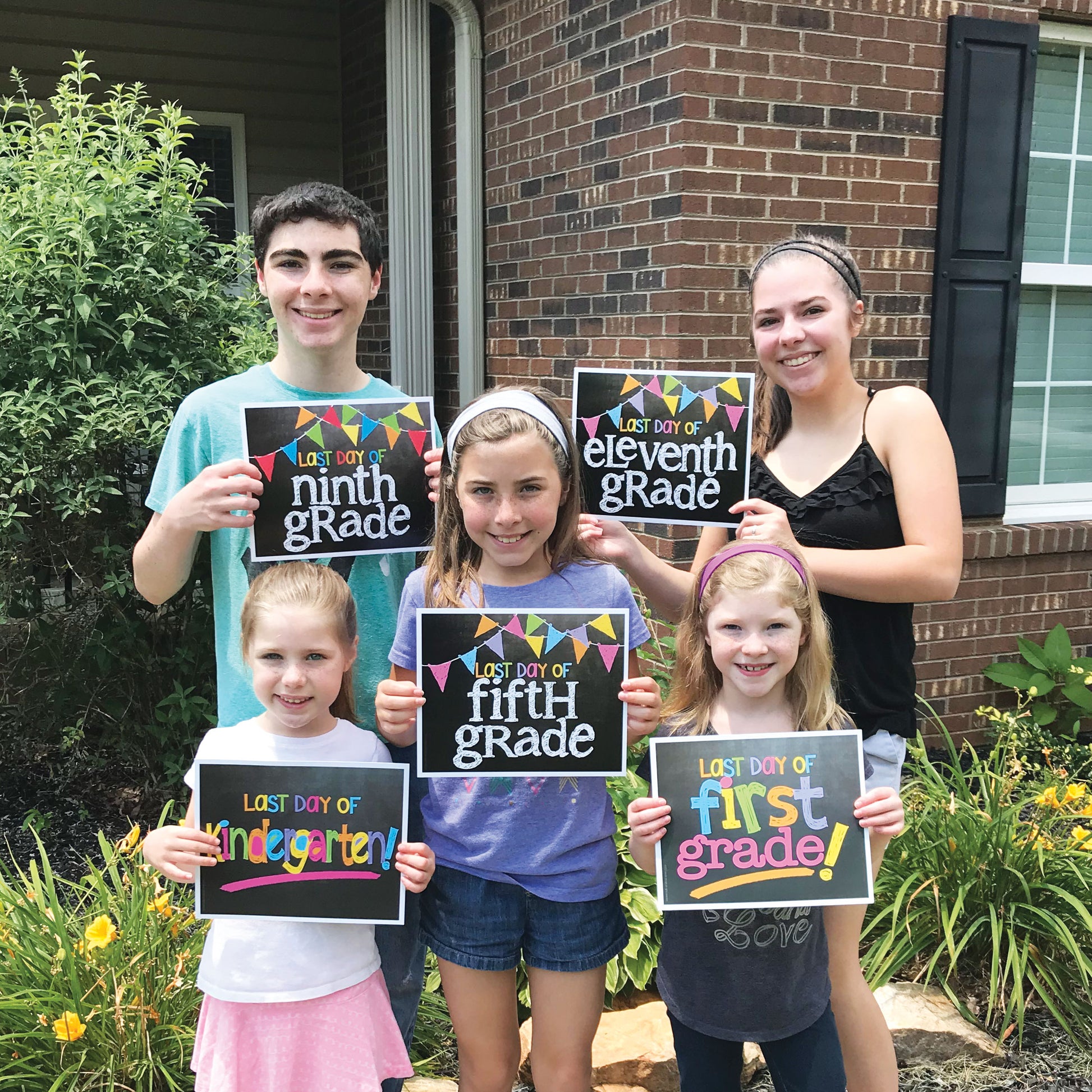 First & Last Day of School Signs Primary Flags