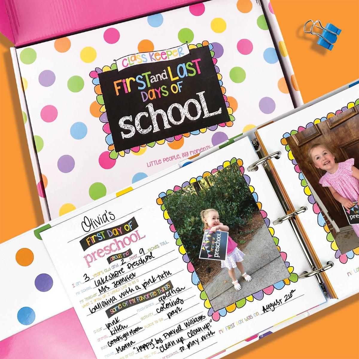 Class Keeper® School Days Keepsake Bundle | School Memory Book, 1st Day/Last Day of School Photo Prop Deck + BONUS App Membership
