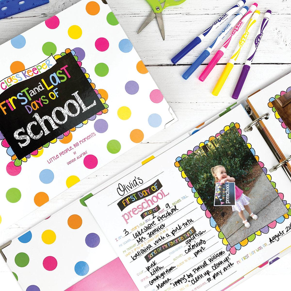 Class Keeper® School Days Keepsake Bundle | School Memory Book, 1st Day/Last Day of School Photo Prop Deck + BONUS App Membership