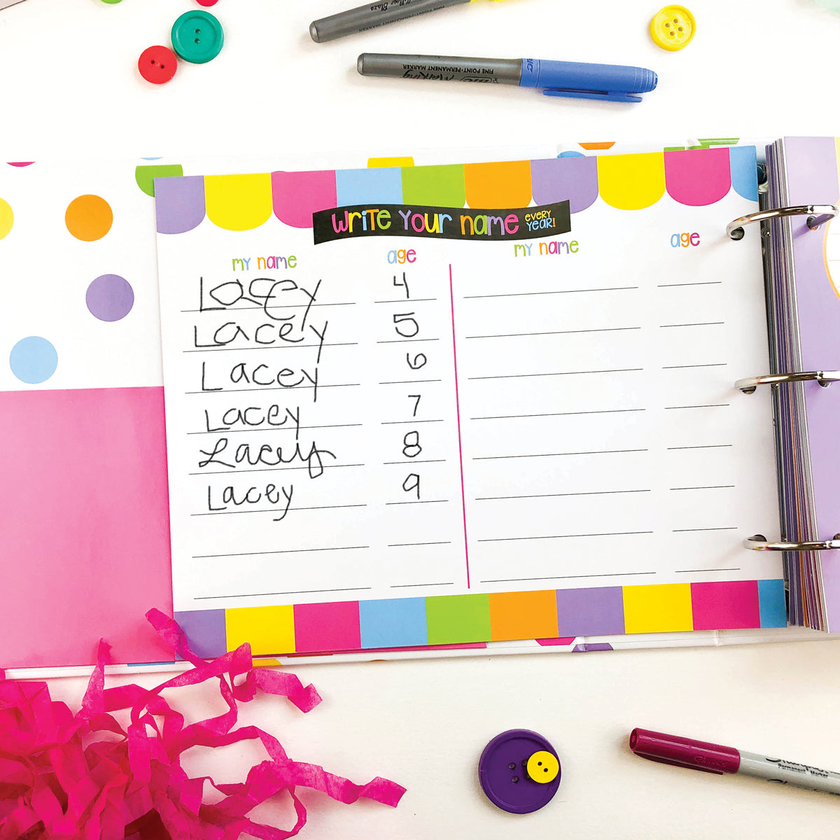 Class Keeper® School Days Memory Book Pastel Dots