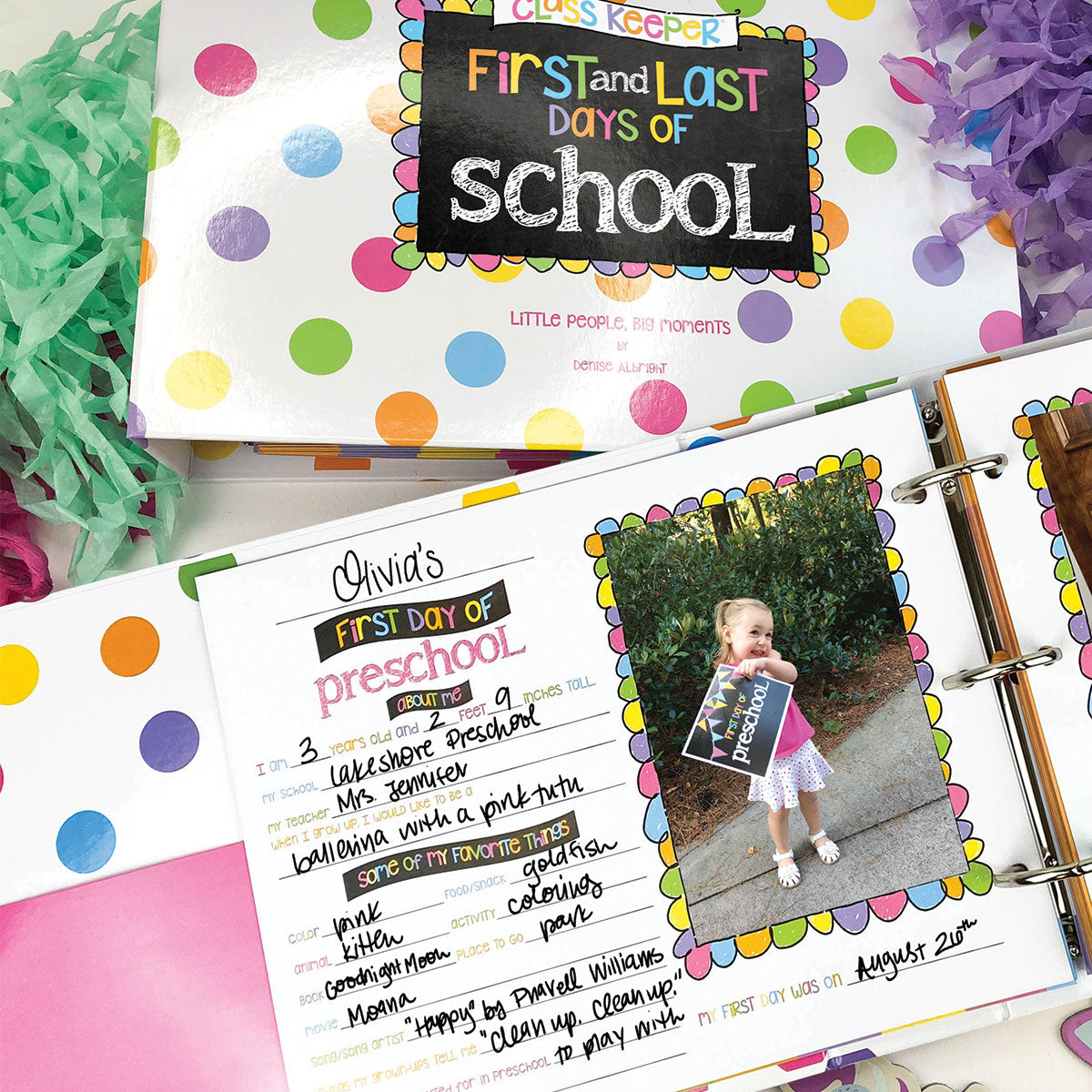 Class Keeper® School Days Memory Book Pastel Dots