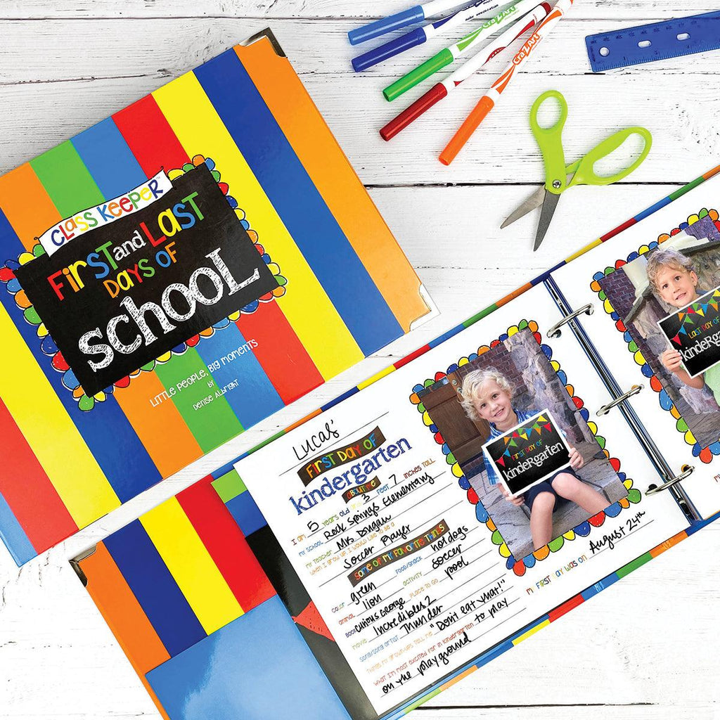 Class Keeper® School Days Keepsake Bundle | School Memory Book, 1st Day/Last Day of School Photo Prop Deck + BONUS App Membership