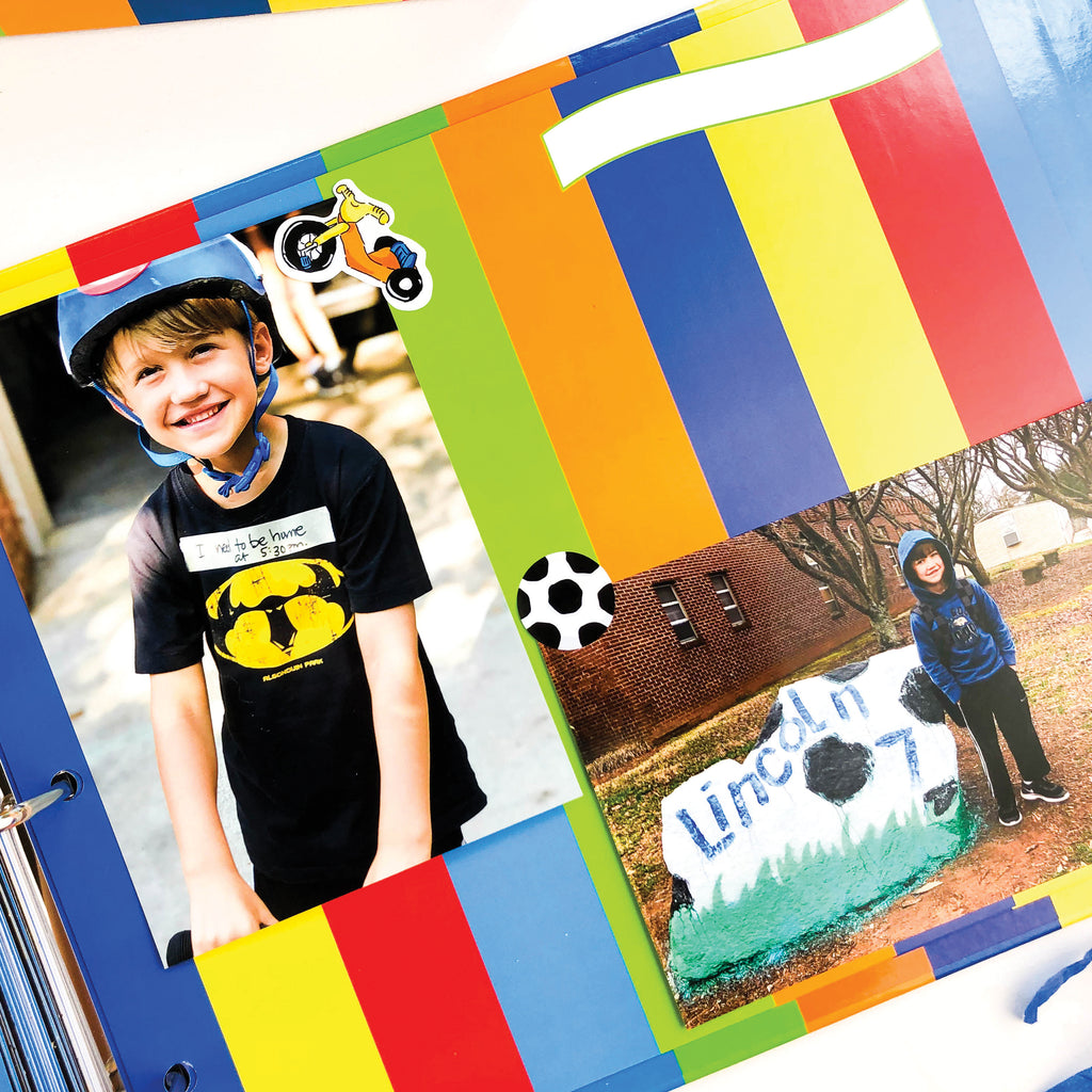 Extra Class Keeper® Primary Stripes Photo & Pocket Pages Kit