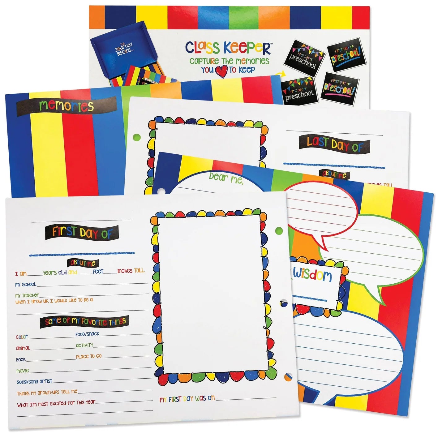 Extra Class Keeper® Primary Stripes Photo & Pocket Pages Kit