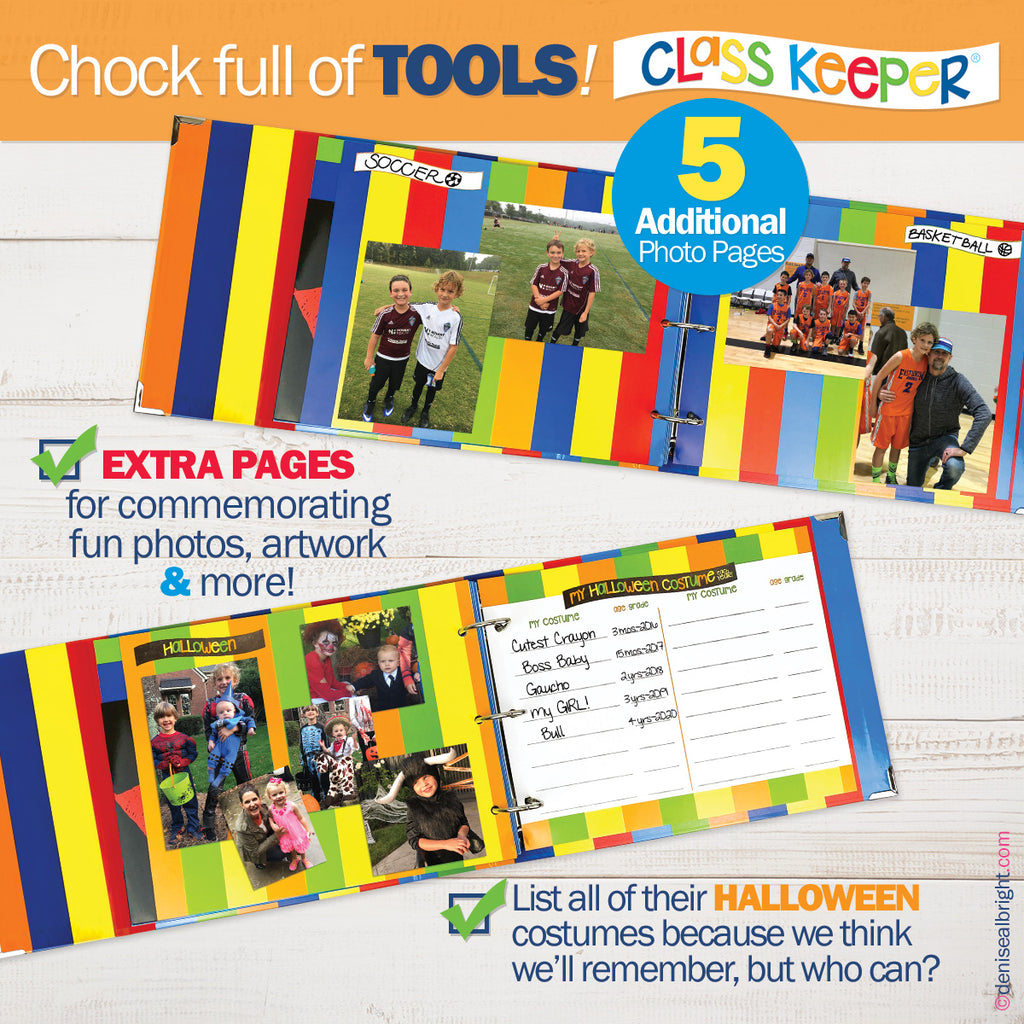 Class Keeper® School Days Memory Book Primary Stripes