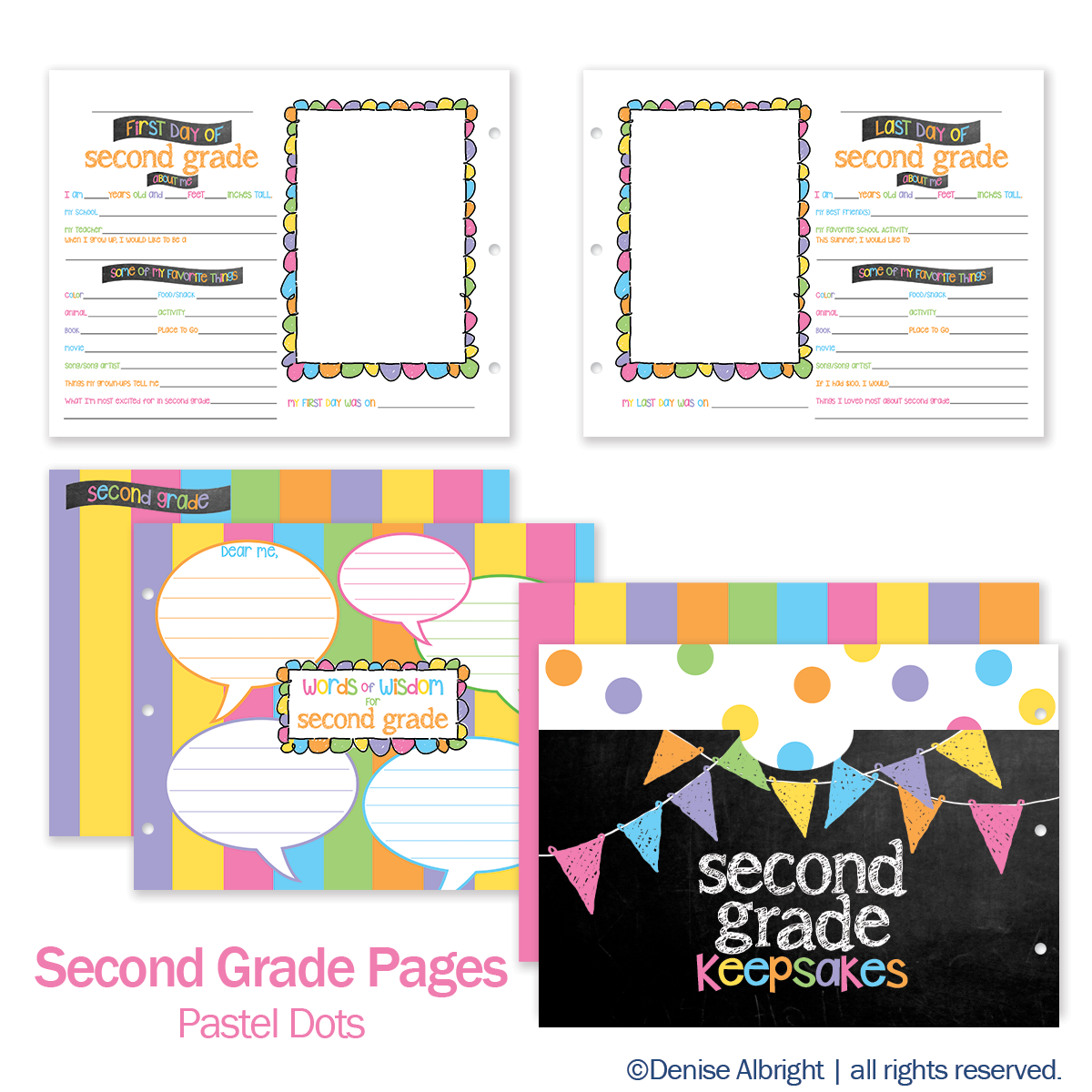 Class Keeper® Memory Book Replacement Pages | Pastel Dots