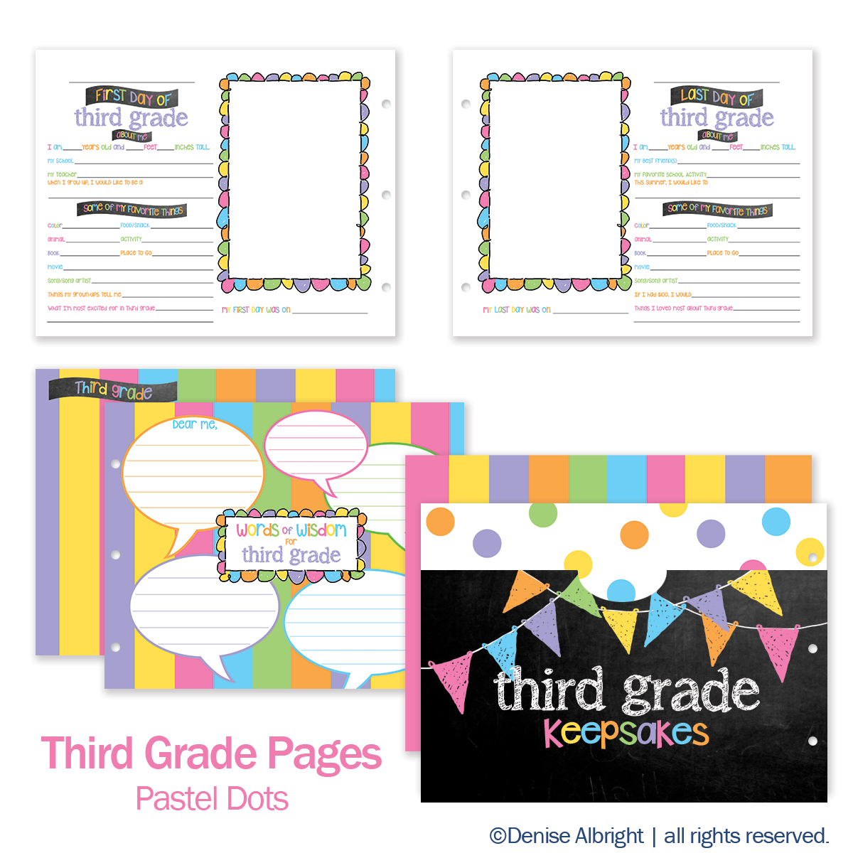 Class Keeper® Memory Book Replacement Pages | Pastel Dots