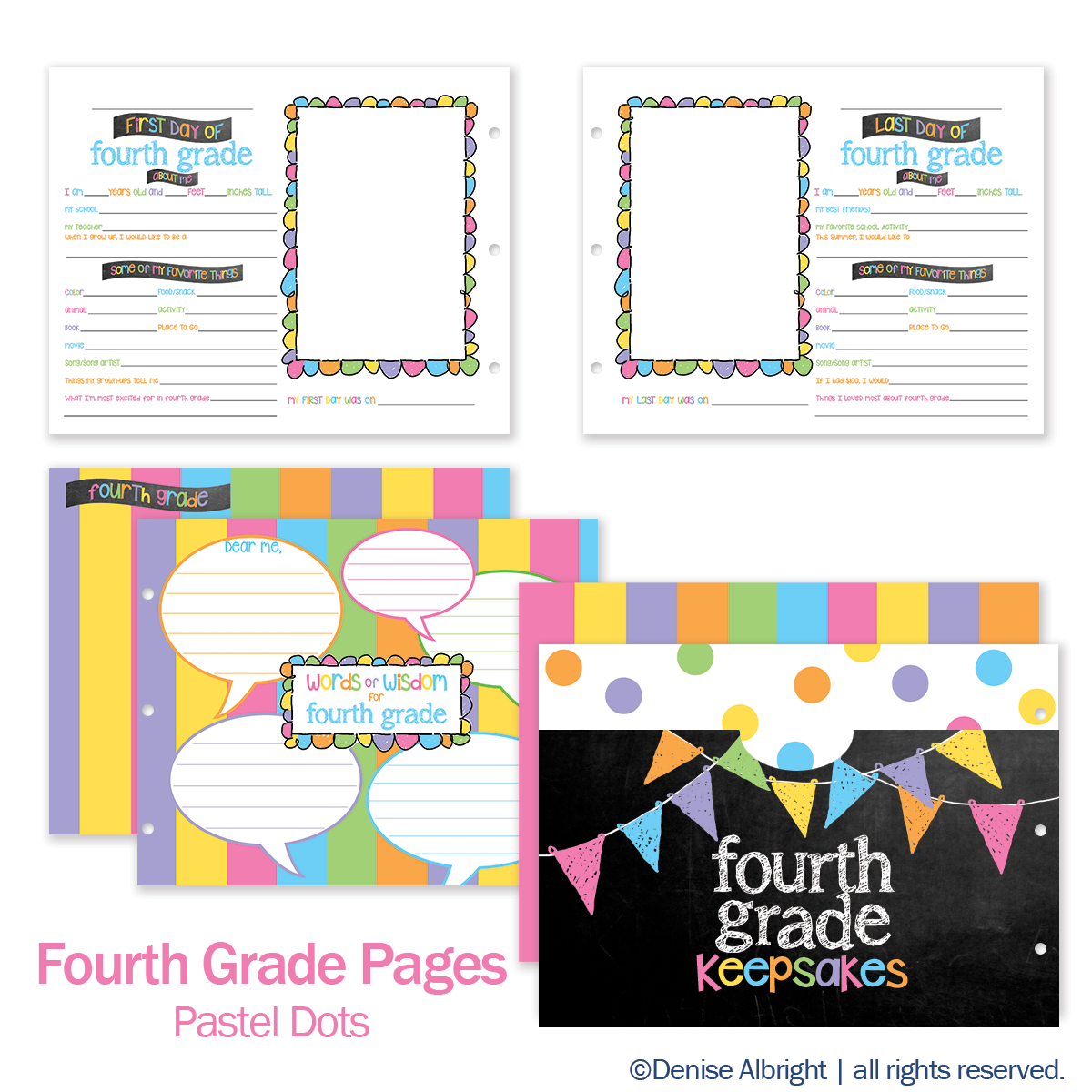 Class Keeper® Memory Book Replacement Pages | Pastel Dots