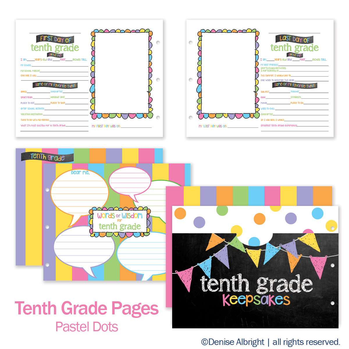 Class Keeper® Memory Book Replacement Pages | Pastel Dots