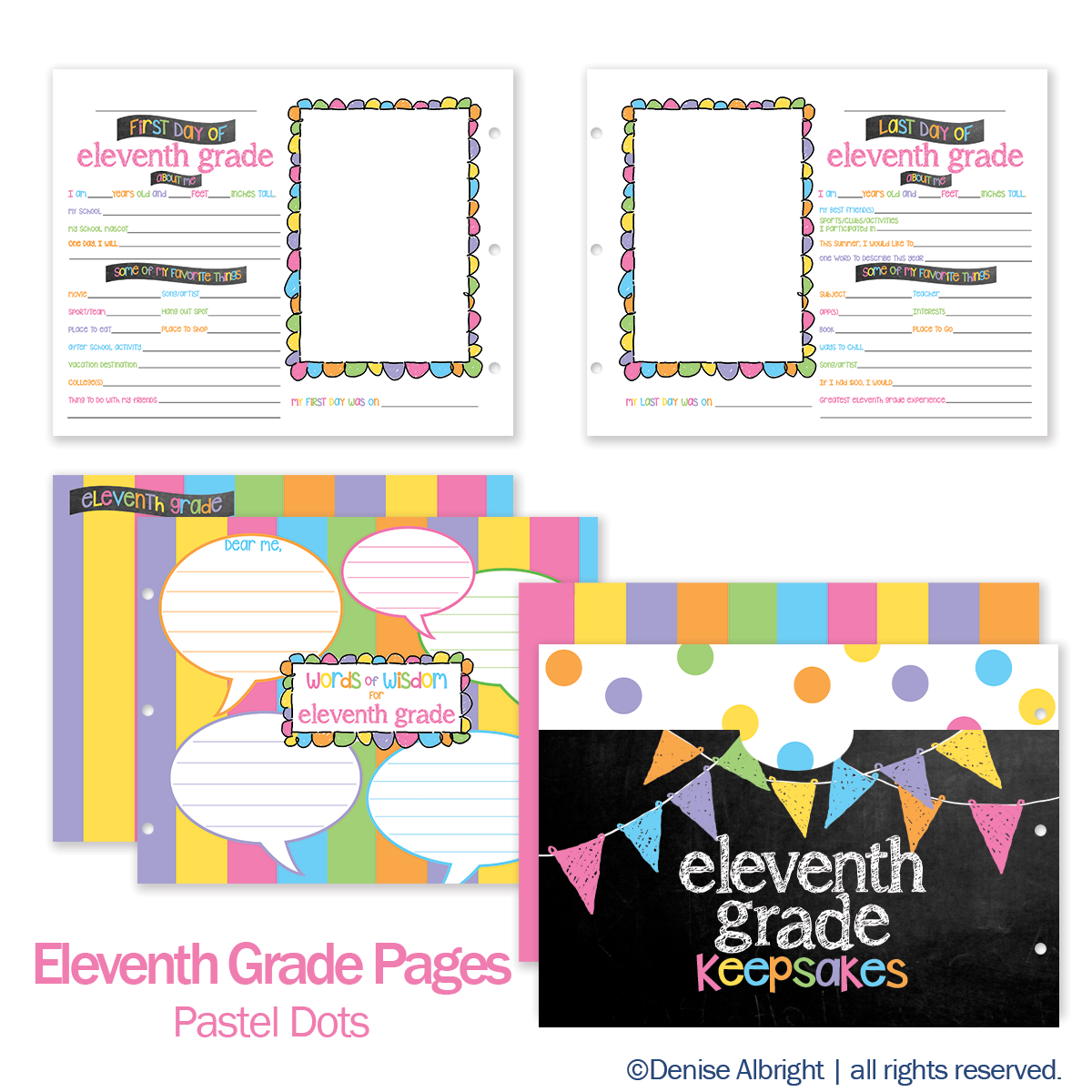 Class Keeper® Memory Book Replacement Pages | Pastel Dots