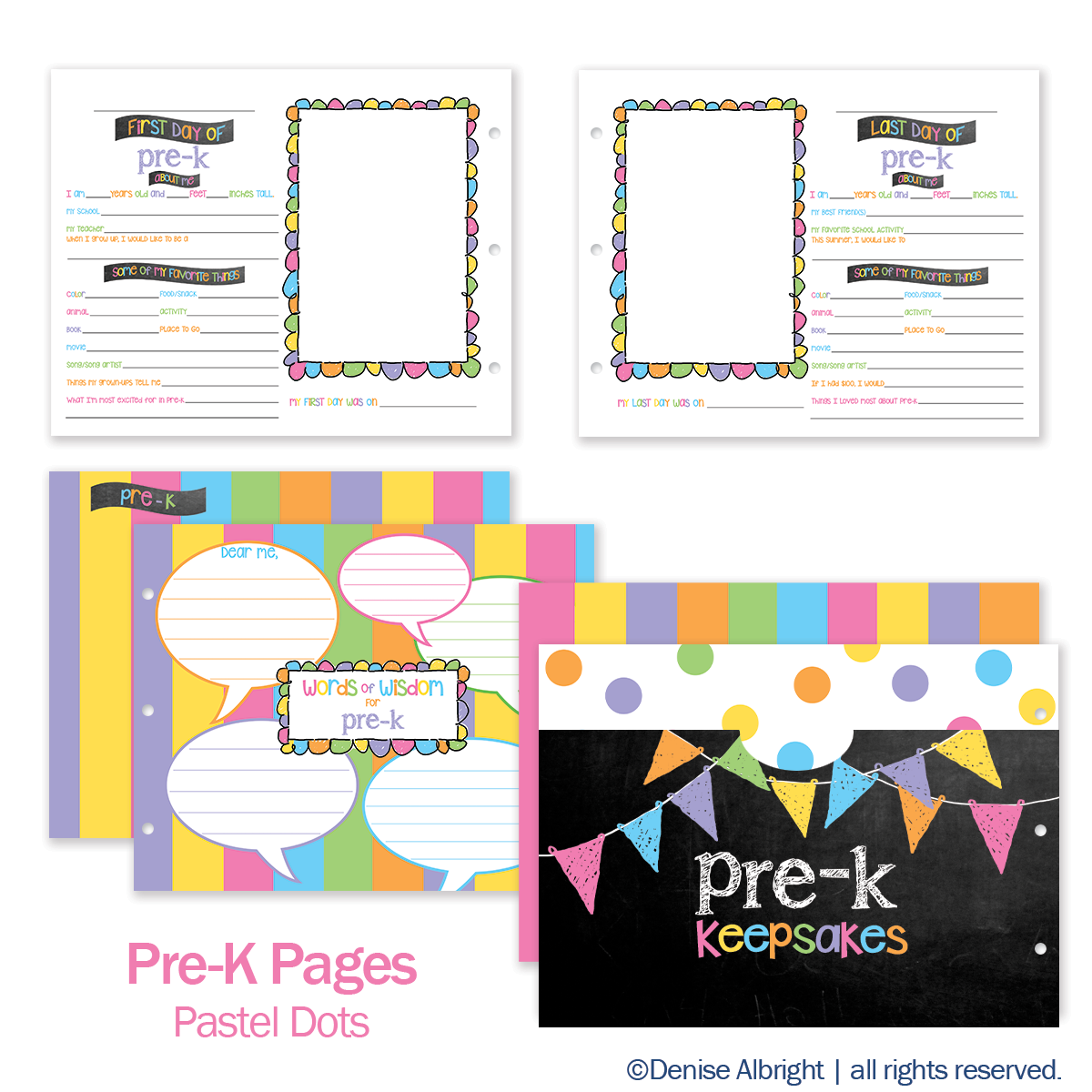 Class Keeper® Memory Book Replacement Pages | Pastel Dots