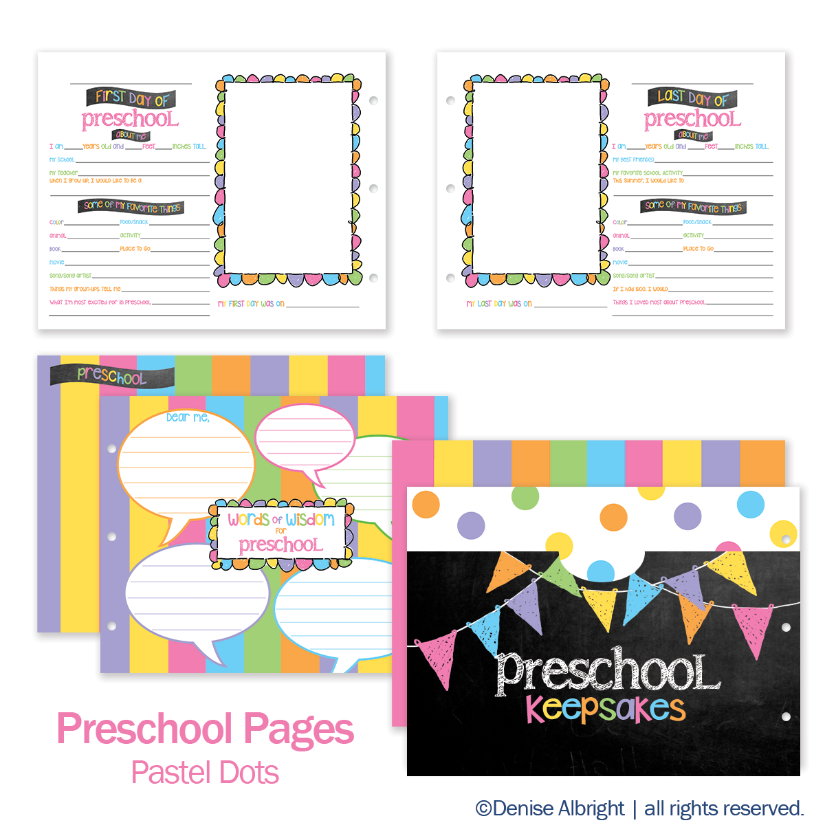 Class Keeper® Memory Book Replacement Pages | Pastel Dots