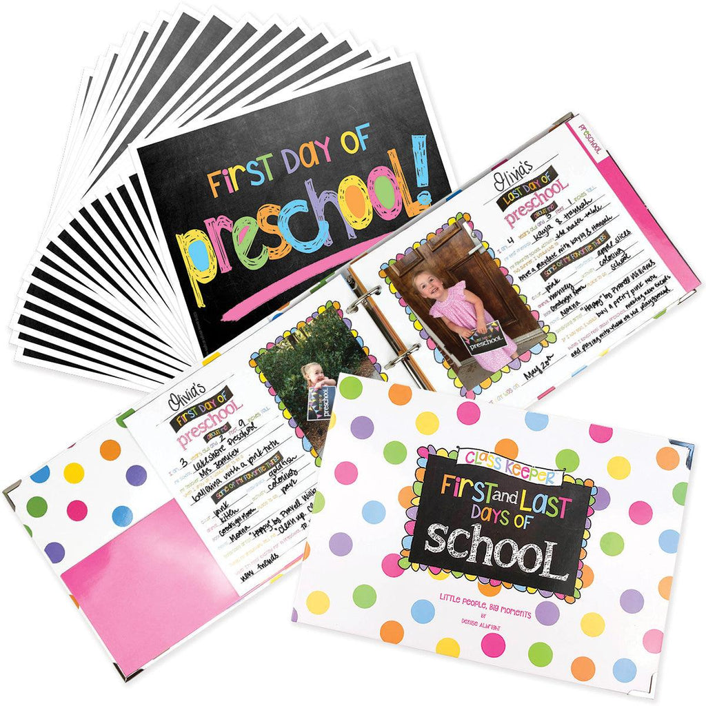 Class Keeper® School Days Keepsake Bundle | School Memory Book, 1st Day/Last Day of School Photo Prop Deck + BONUS App Membership