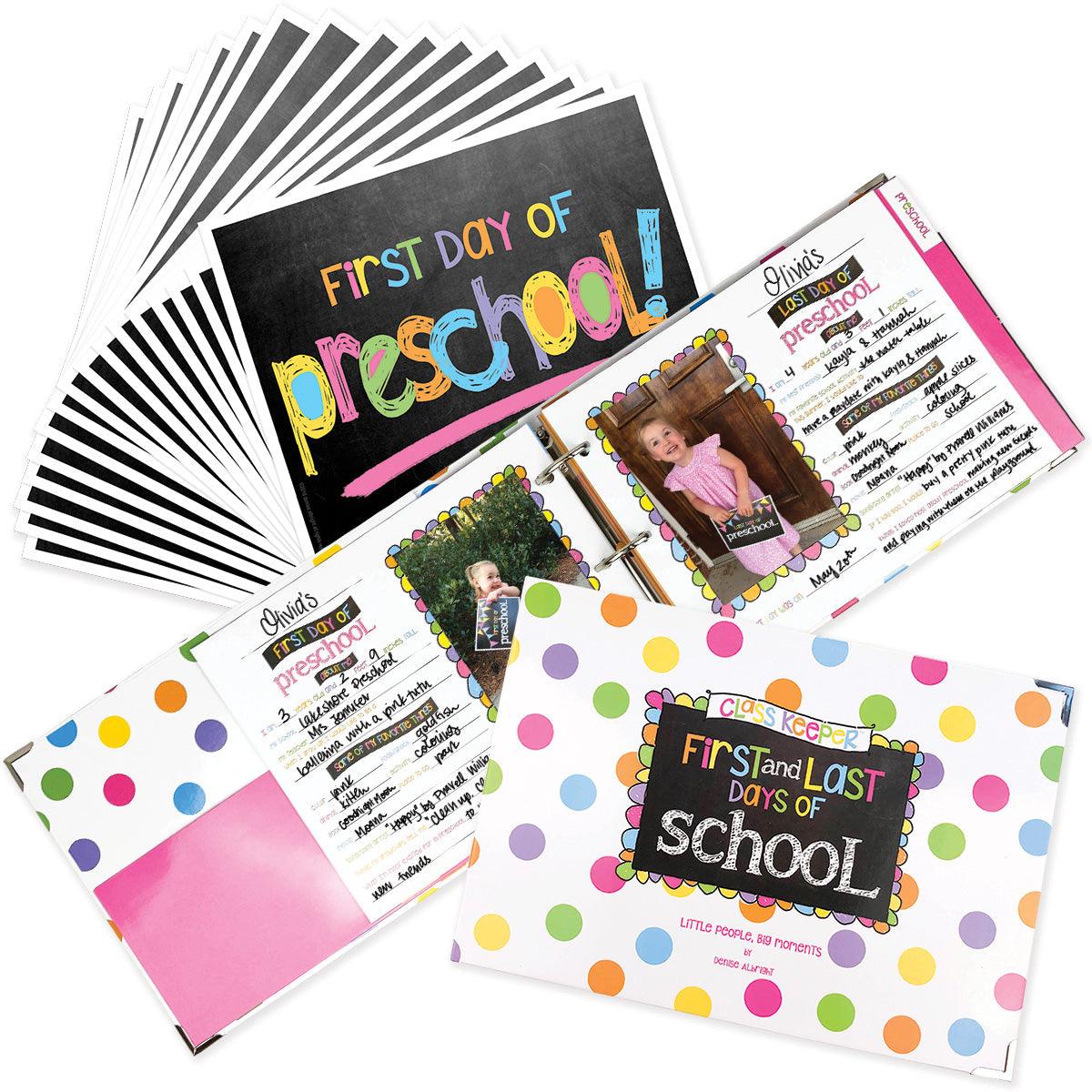 Class Keeper® School Days Keepsake Bundle | School Memory Book, 1st Day/Last Day of School Photo Prop Deck + BONUS App Membership