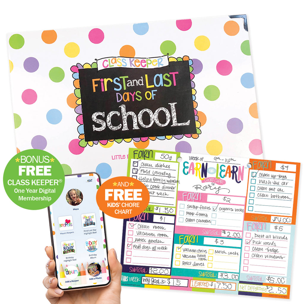 Class Keeper® School Days Memory Book Pastel Dots