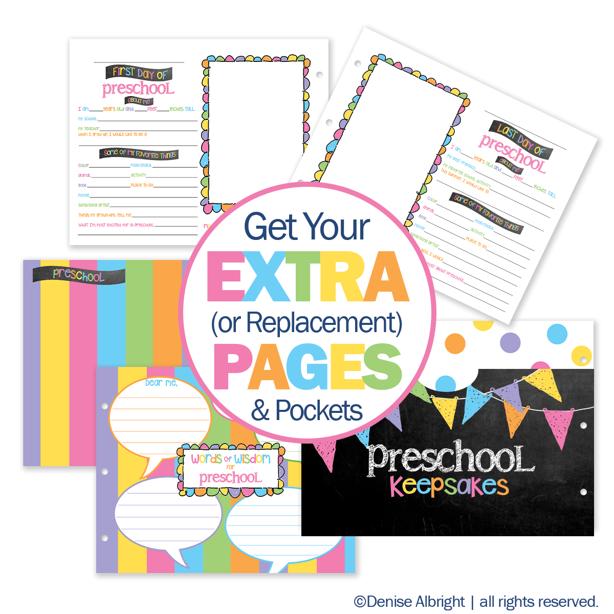 Class Keeper® Memory Book Replacement Pages | Pastel Dots
