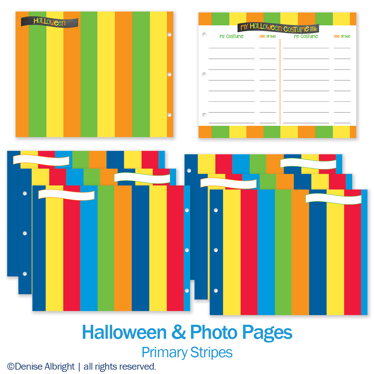 Class Keeper® Memory Book Replacement Pages | Primary Stripes