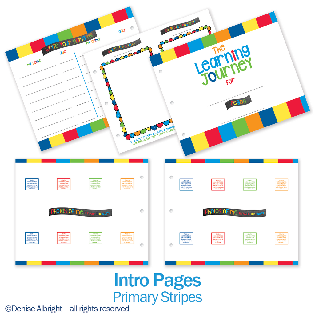 Class Keeper® Memory Book Replacement Pages | Primary Stripes
