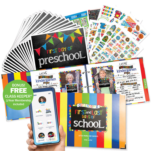 Mom Must-Have School Keepsake Kit | Class Keeper®, Photo Prop Deck & School Stickers + BONUS App Membership