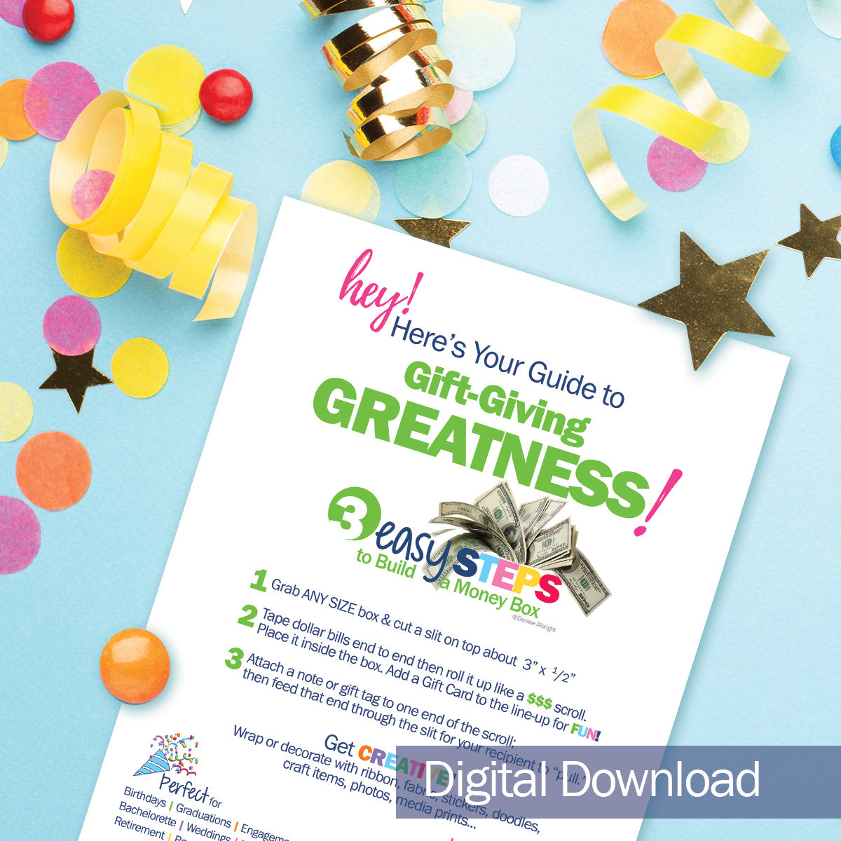Printable Money Box Surprise | Printable DIY Gift Guide | Print-ready, Delivered Instantly
