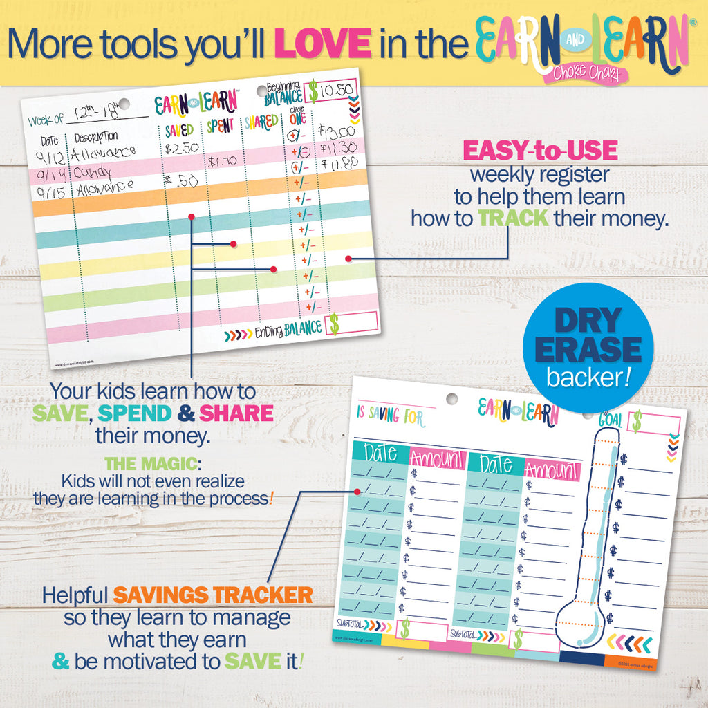Earn & Learn® Kids' Bloomin' Colors Chore Chart Pad