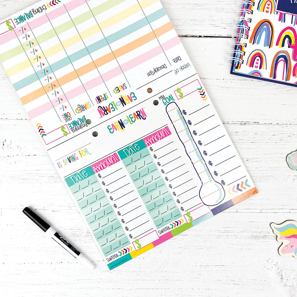Earn & Learn® Kids' Bloomin' Colors Chore Chart Pad