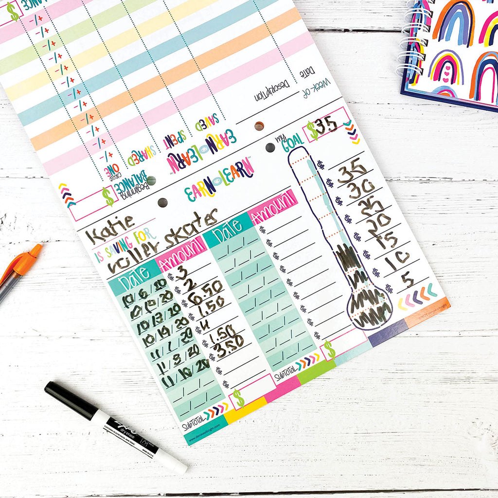 Earn & Learn® Kids' Bloomin' Colors Chore Chart Pad