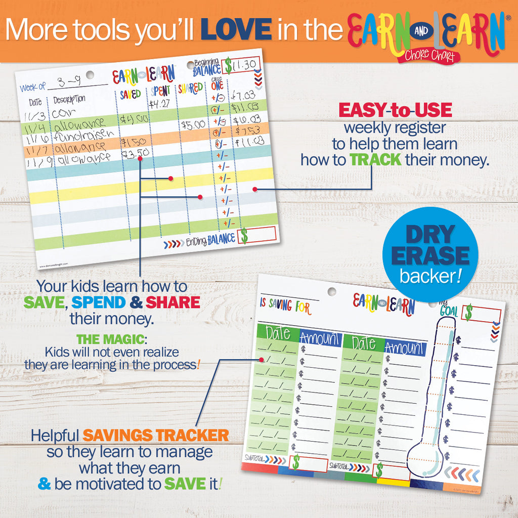 Earn & Learn® Kids' Kickin' Colors Chore Chart Pad