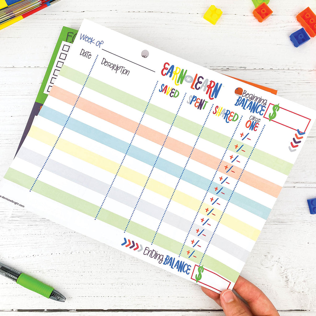 Earn & Learn® Kids' Kickin' Colors Chore Chart Pad