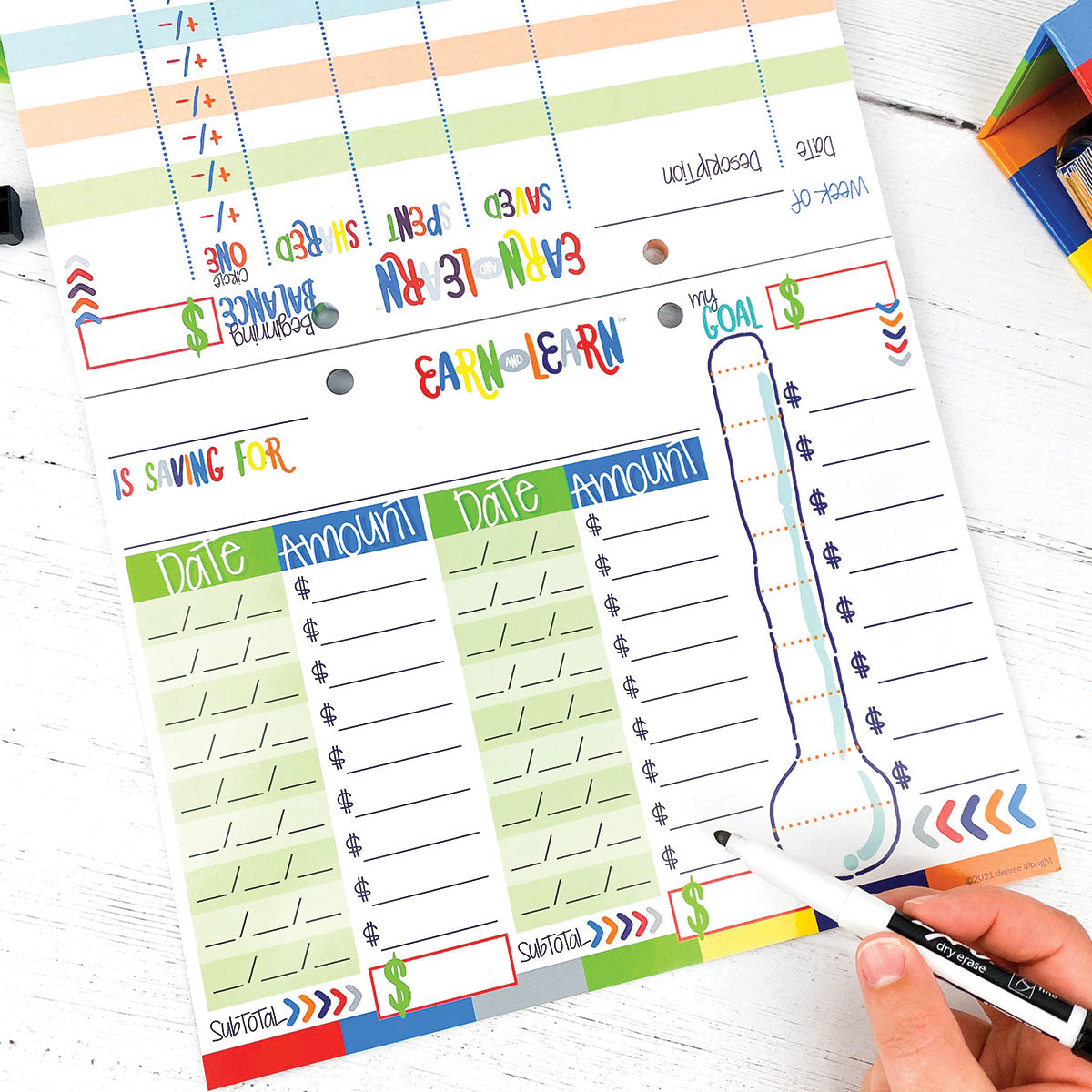 Earn & Learn® Kids' Kickin' Colors Chore Chart Pad