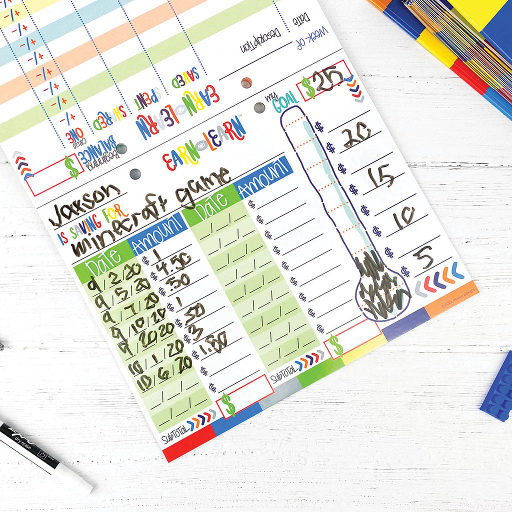 Earn & Learn® Kids' Kickin' Colors Chore Chart Pad