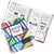 Colorful gratitude finder book with various pages on a white background