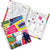 Colorful gratitude finder book with superhero-themed pages on a white background