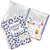 Planner with colorful design and text on a white background