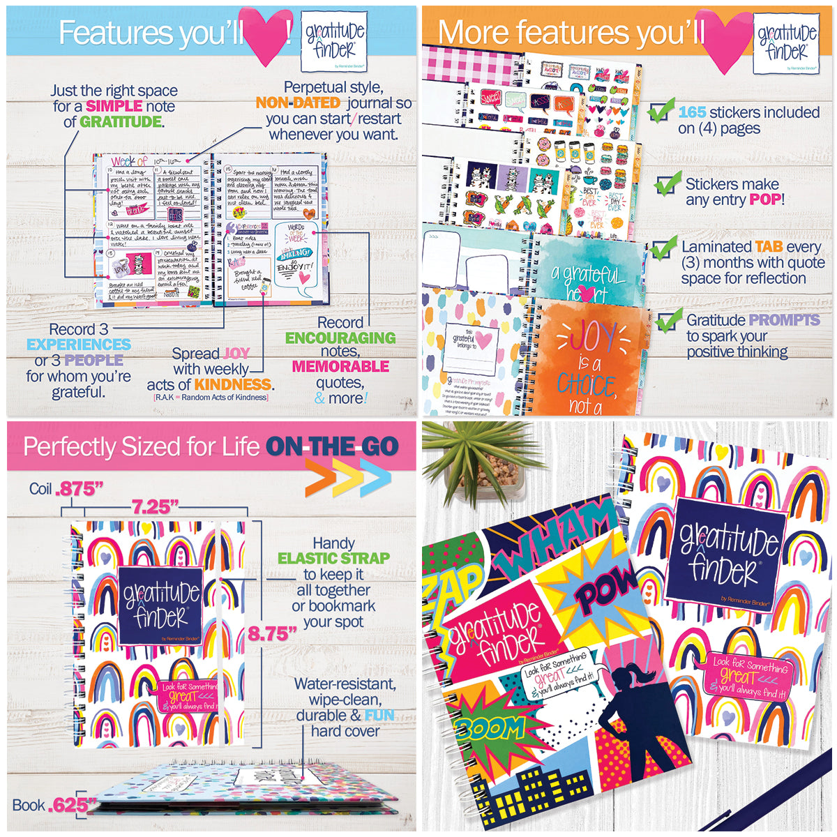 Happy Habits Bundle for Kids | Chore Chart, Gratitude Journal & Stickers