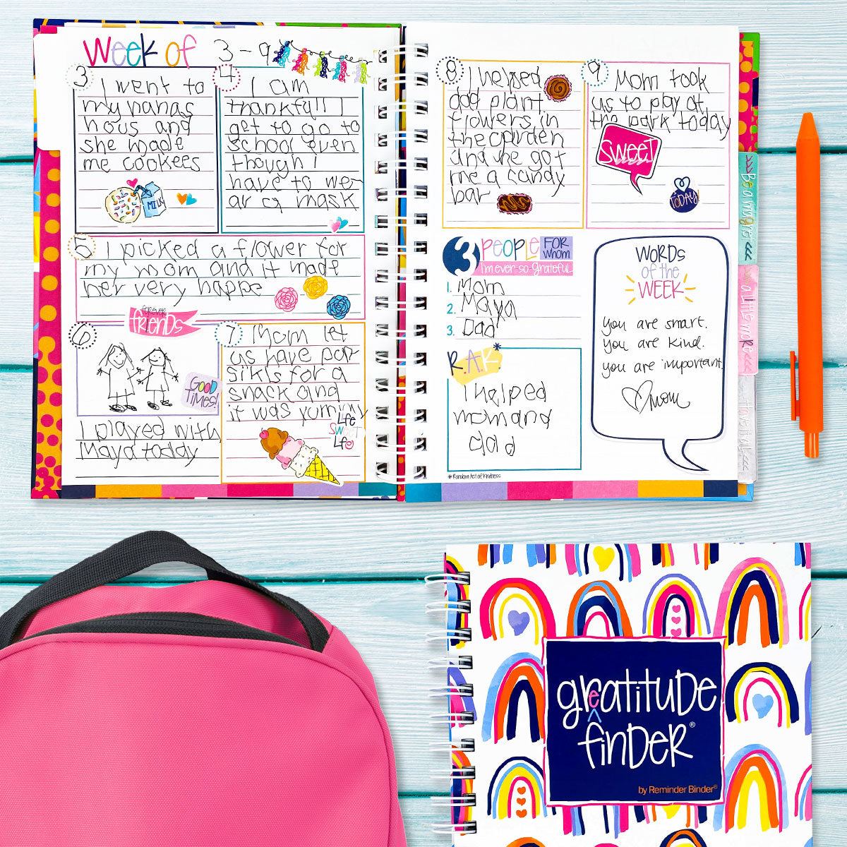 Happy Habits Bundle for Kids | Chore Chart, Gratitude Journal & Stickers