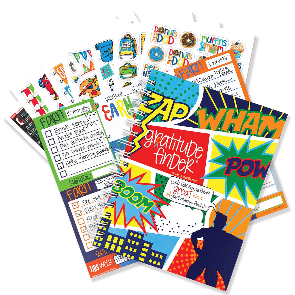 Happy Habits Bundle for Kids | Chore Chart, Gratitude Journal & Stickers