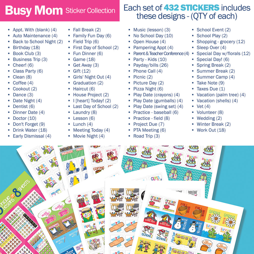Busy Mom Planner Stickers