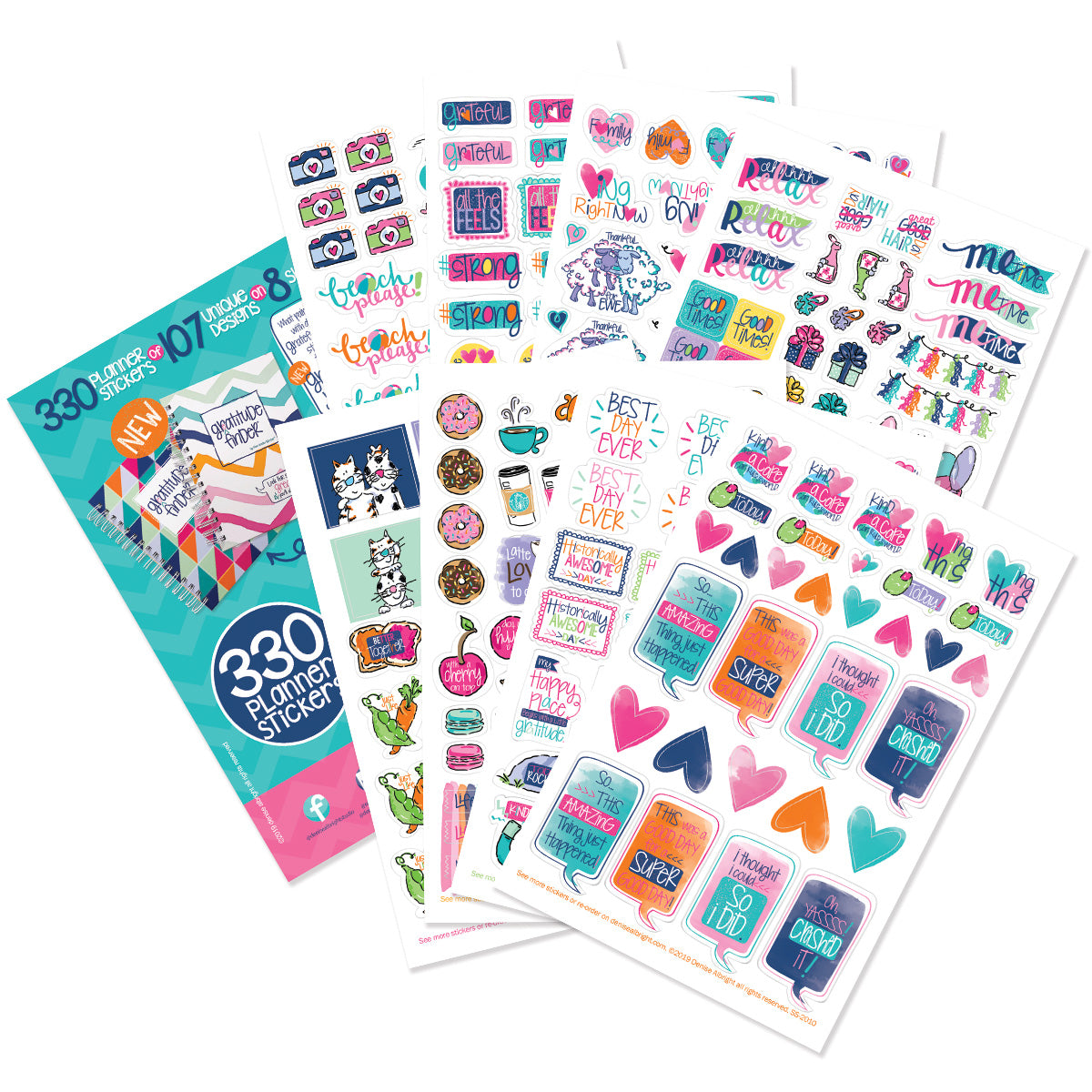 Grateful Heart Gratitude Journal Stickers
