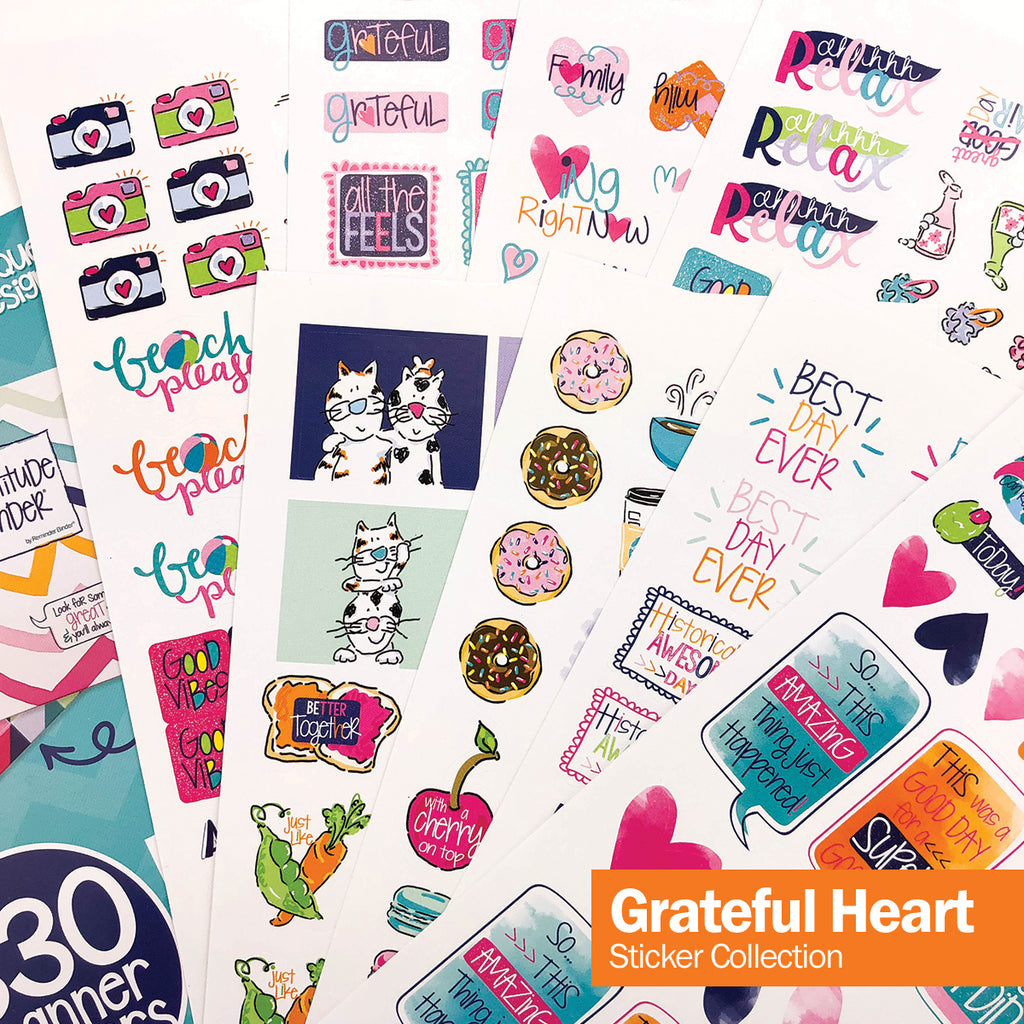 Grateful Heart Gratitude Journal Stickers