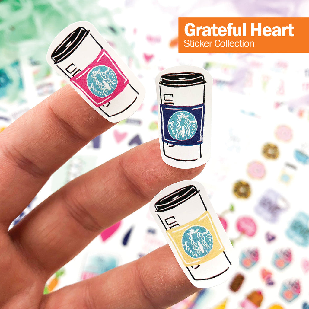 Grateful Heart Gratitude Journal Stickers