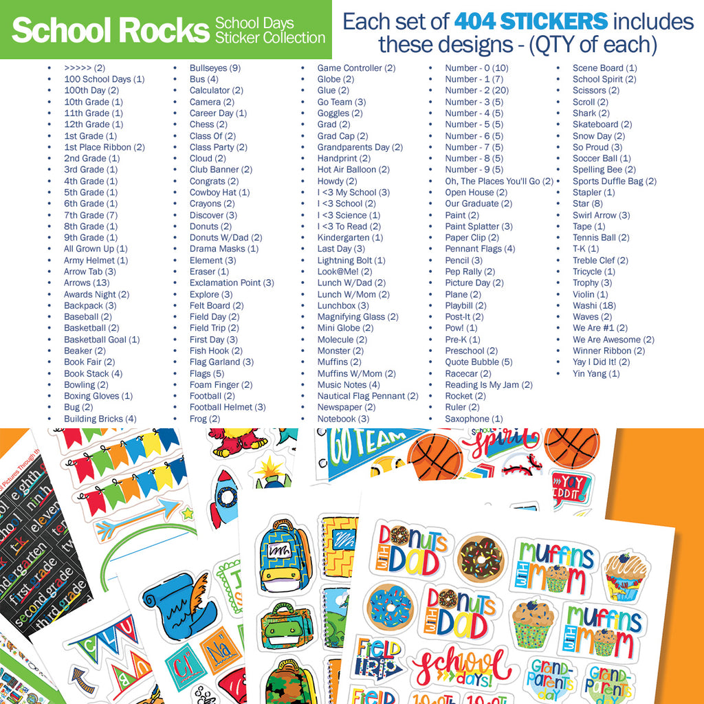 School Rocks Sticker Set