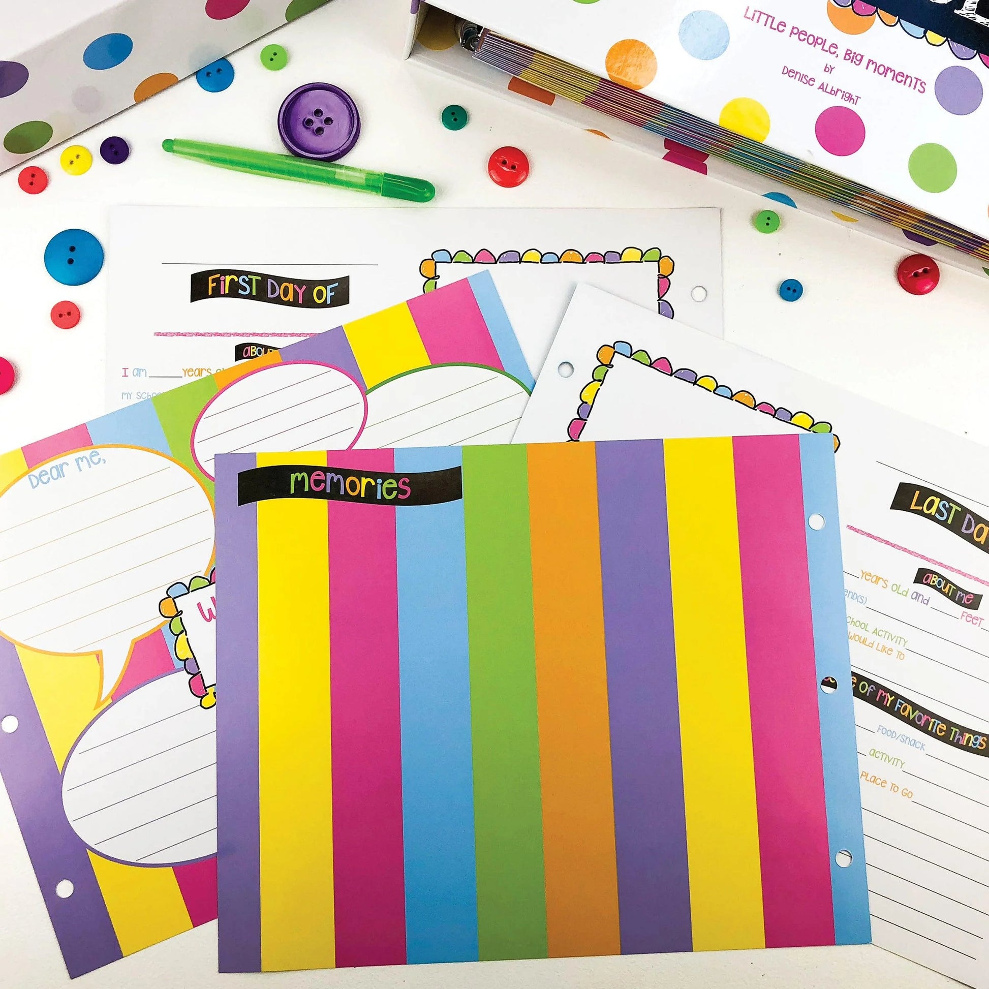 Extra Class Keeper® Pastel Dots First & Last Day Pages