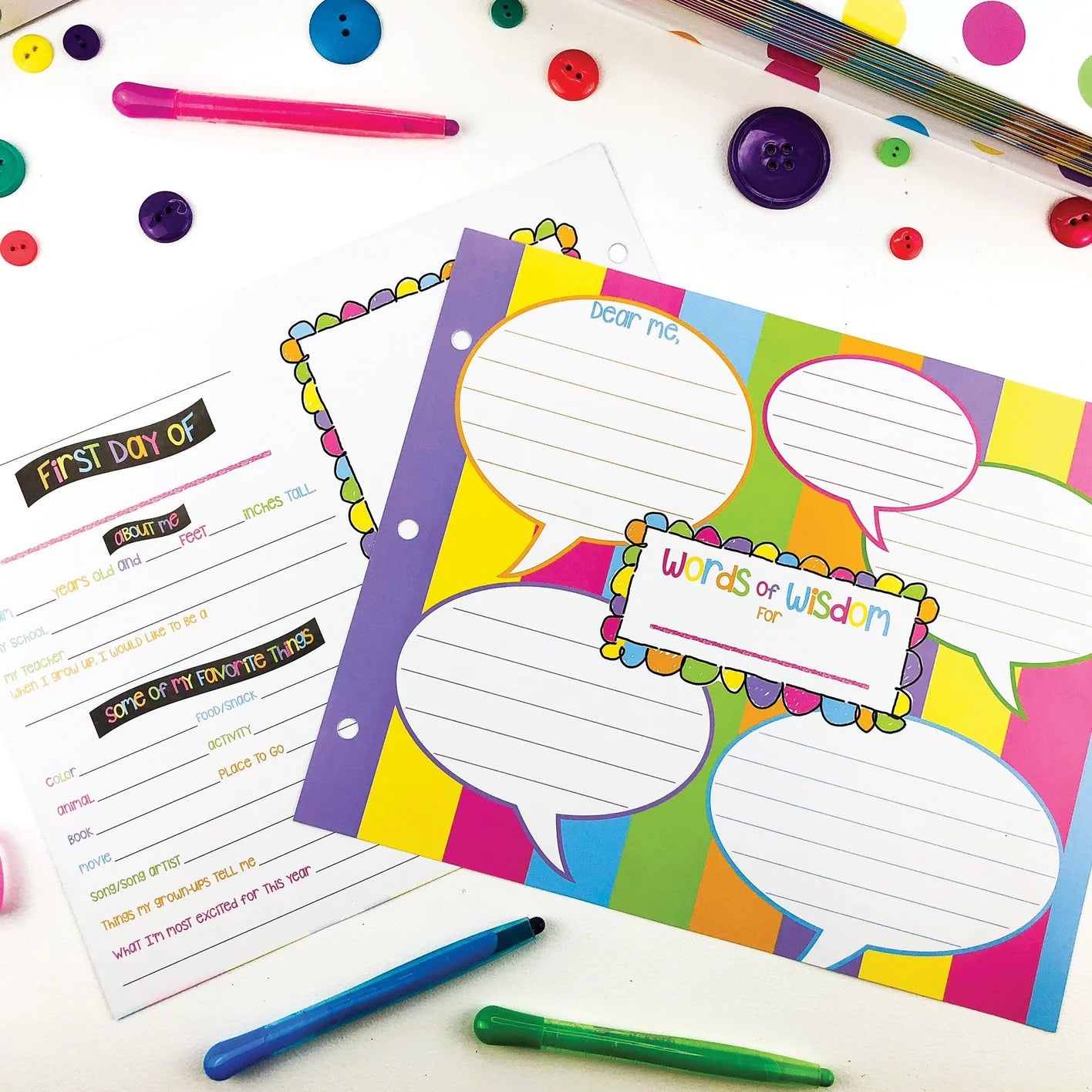 Extra Class Keeper® Pastel Dots First & Last Day Pages
