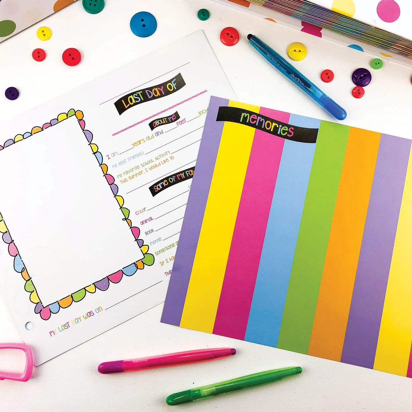 Extra Class Keeper® Pastel Dots First & Last Day Pages