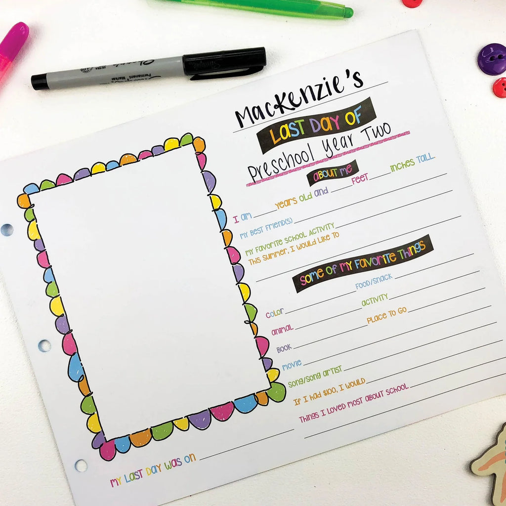 Extra Class Keeper® Pastel Dots First & Last Day Pages