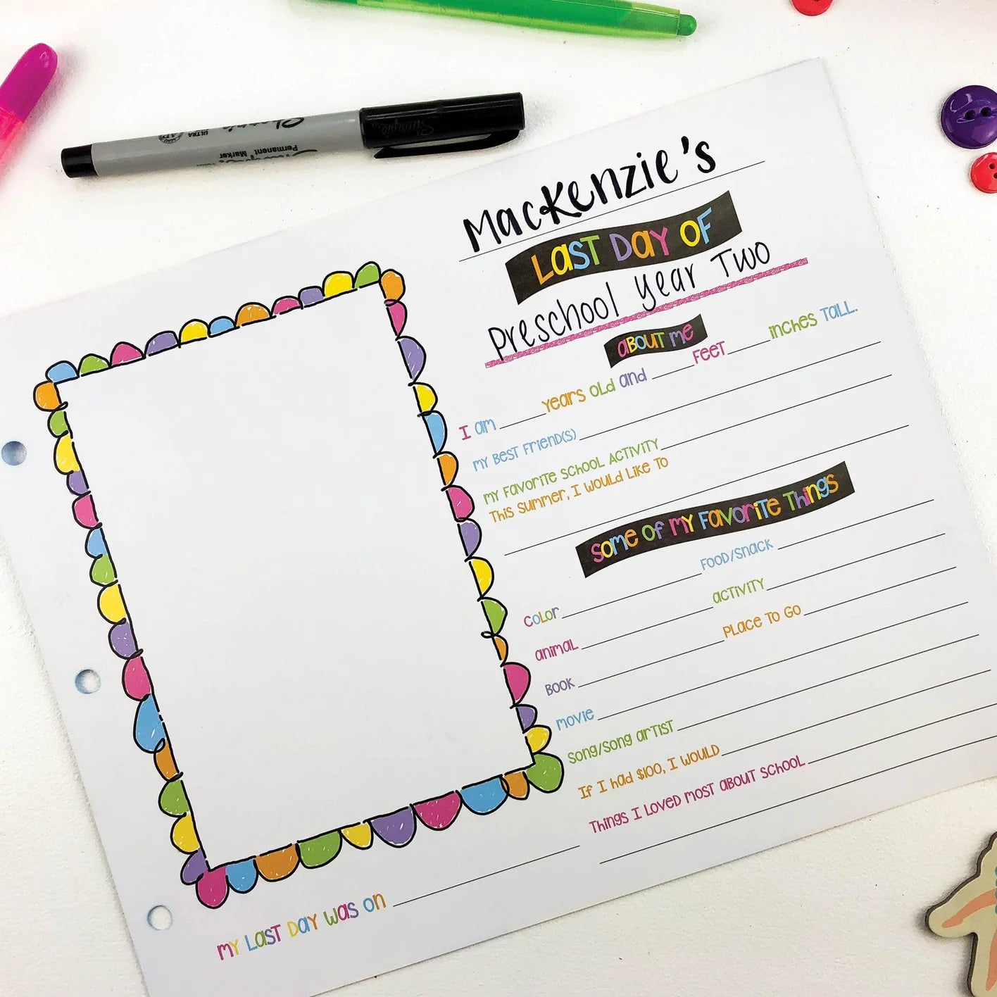 Extra Class Keeper® Pastel Dots First & Last Day Pages